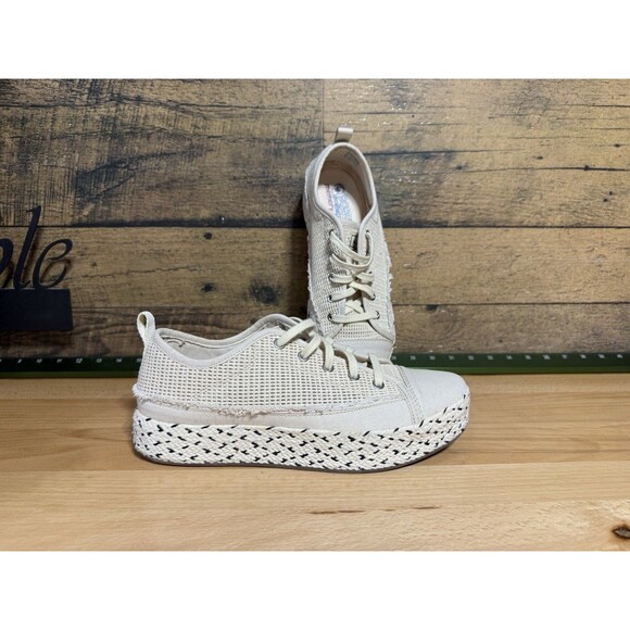 Skechers BOBS Espadrille Lace-Up Sneakers Sesame Natural - Picture 3 of 10